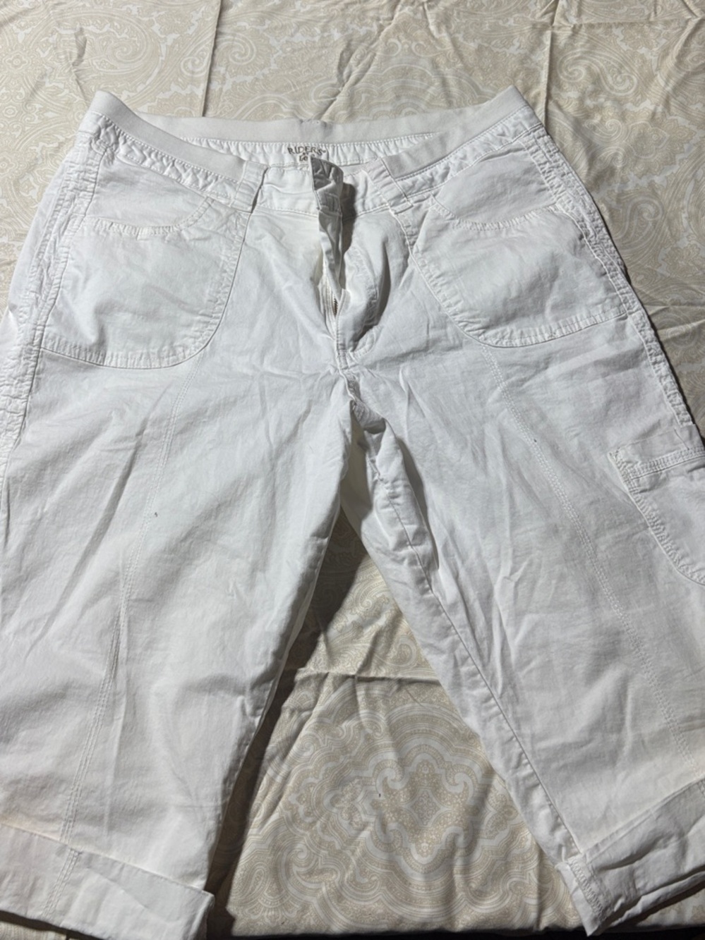 Lee Riders White Denim Shorts